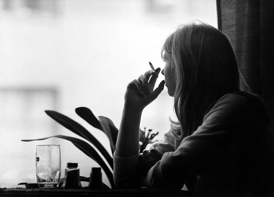 Young woman in a restaurant in Stockholm, Sweden