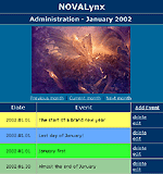 Event calendar - administer information in simple calendar